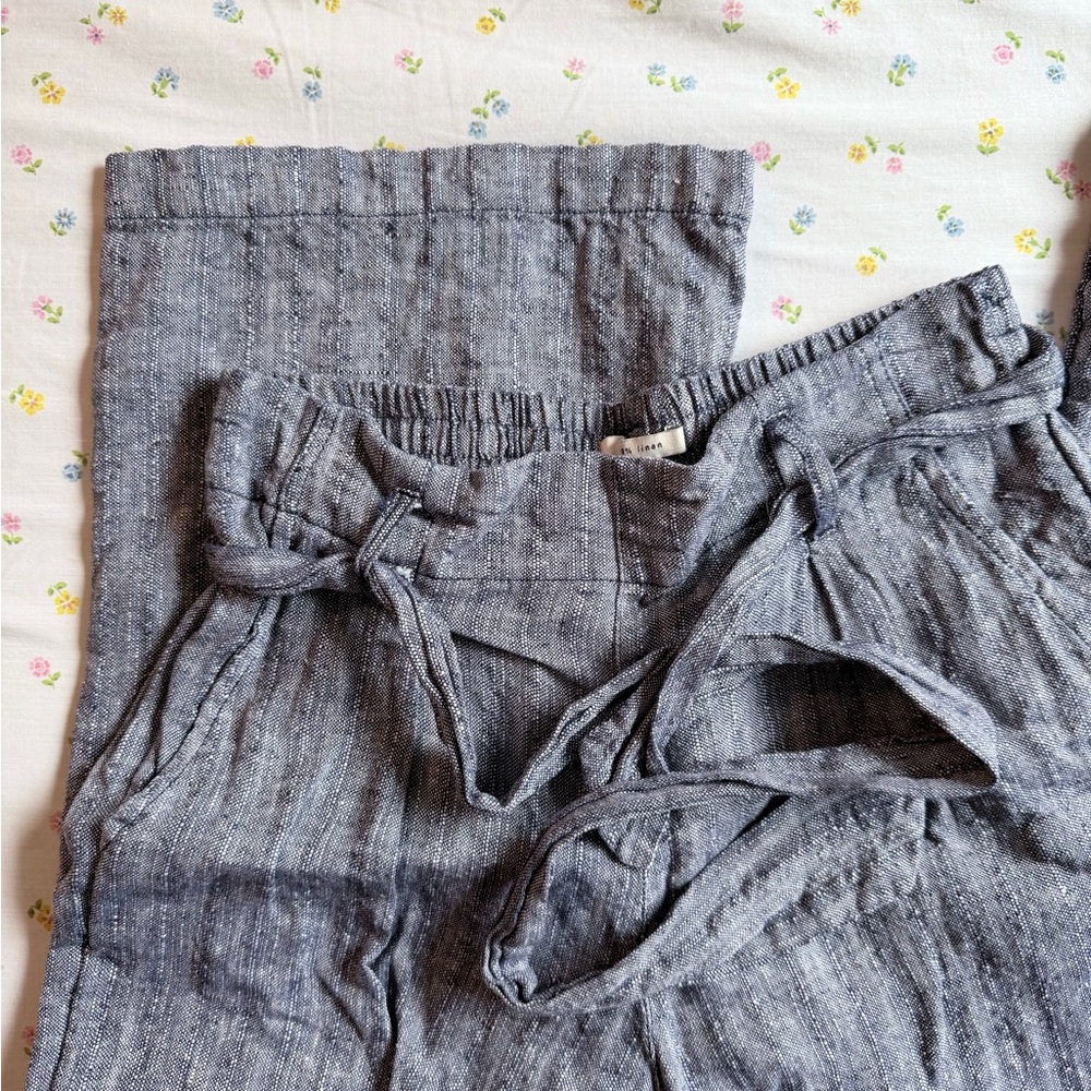 Rachel Zoe Blue Linen Fabric